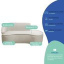 Ver imagem 6 de Kit Divã Recamier Orgânico Marrocos 200cm Lado Direito e 2 Poltronas Amore Linho