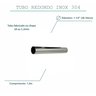Tubo inox 38,10mm 1.1/2 polegada (tam: 1,5m) cano 1,2mm espessura TUBO INOX 1.1/2 POLEGADA - 2