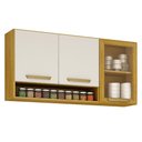 Ver imagem 3 de Armário Aéreo Athenas 2 Portas em Mdf e 1 Porta Vidro Reflecta Mobilihouse