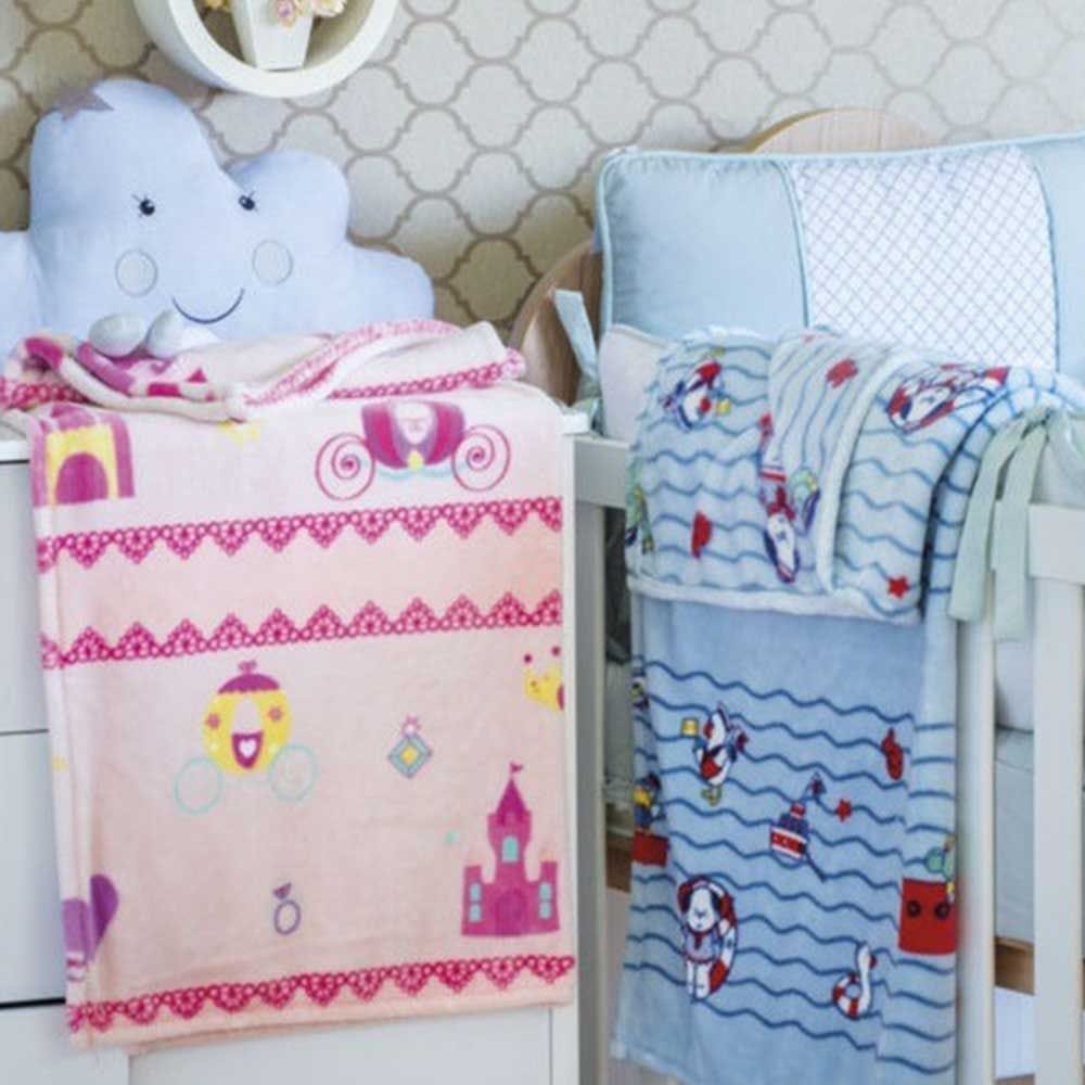 Cobertor Bebê Menina Jolitex Microfibra Flannel Kyor Princesas - 2