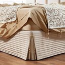 Ver imagem 3 de Saia para Cama Box Dual Casal King Matelassê Costurado Bege