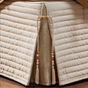 Ver imagem 2 de Saia para Cama Box Dual Casal King Matelassê Costurado Bege