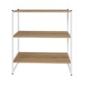 Ver imagem 3 de Mesa Escritório com Nicho Aéreo Industrial 150cm Macadâmia com Branco F5