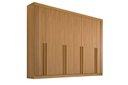 Ver imagem 1 de Guarda Roupa Casal 8 Portas 8 Gavetas - Daymont Ripado-cinamomo - Móveis D'doro