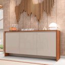 Ver imagem 1 de Balcão Aparador Buffet 3 Portas Madrid C14 Cedro/off White - Mpozenato