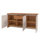 Ver imagem 3 de Balcão Aparador Buffet 3 Portas Madrid C14 Cedro/off White - Mpozenato