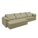 Ver imagem 5 de Sofá Retrátil Manual Sala de Estar Nolan Bipartido 414cm Conforto Premium em Couro Fendi G58 - Gran