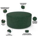 Ver imagem 3 de Puff Redondo Orgânico para Living 90cm Lola W01 Couríssimo Verde - Lyam Decor