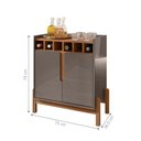 Ver imagem 6 de Bar Adega Madrid Cinza Perola Cedro