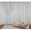 Ver imagem 1 de Cortina para Varão com forro e Ilhoses 3,00 X 2,50 Vicenza para Quarto ou Sala Bene Tu:CINZA