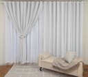 Ver imagem 1 de Cortina para Varão com forro e Ilhoses 3,00 X 2,50 Vicenza para Quarto ou Sala Bene Tu:CINZA
