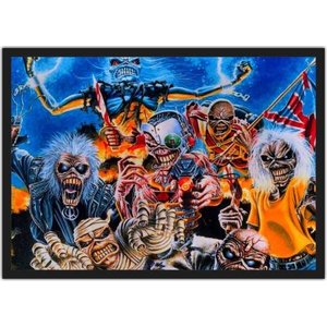 Quadro Decorativo Iron Maiden Heavy Metal Eddie Rock Salas Quartos Decorações Com Moldura G09