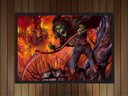 Ver imagem 4 de Quadro Decorativo Iron Maiden Heavy Metal Eddie Rock Salas Quartos Decorações Com Moldura G10