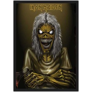 Quadro Decorativo Iron Maiden Heavy Metal Eddie Rock Salas Quartos Decorações Com Moldura G10