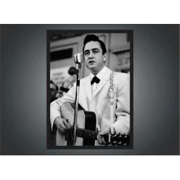Quadro Decorativo Johnny Cash Rock Salas Quartos Decorações Com Moldura - 4
