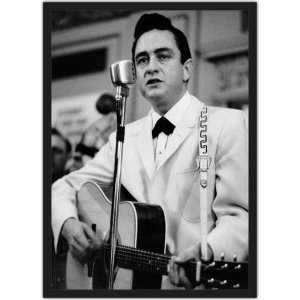 Quadro Decorativo Johnny Cash Rock Salas Quartos Decorações Com Moldura