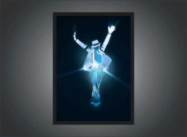 Quadro Decorativo Michael Jackson Pop Salas Quartos Decorações Com Moldura - 2