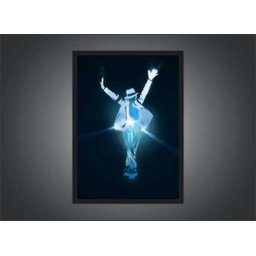 Quadro Decorativo Michael Jackson Pop Salas Quartos Decorações Com Moldura - 2