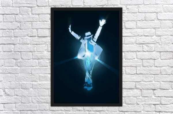 Quadro Decorativo Michael Jackson Pop Salas Quartos Decorações Com Moldura - 4