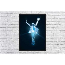 Quadro Decorativo Michael Jackson Pop Salas Quartos Decorações Com Moldura - 4