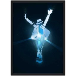 Quadro Decorativo Michael Jackson Pop Salas Quartos Decorações Com Moldura - 1
