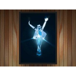 Quadro Decorativo Michael Jackson Pop Salas Quartos Decorações Com Moldura - 3