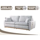 Ver imagem 3 de Sofá Cama Retrátil 4 Lugares sem Caixa Trevo 2.30m Linho