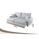 Ver imagem 4 de Sofá Cama Retrátil 4 Lugares sem Caixa Trevo 2.30m Linho