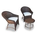 Ver imagem 2 de Conjunto de Poltronas Fibra Sintética Bali Promo - 2 Poltronas + 1 Mesa Centro - Tecido Duna Cru