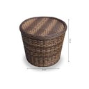 Ver imagem 4 de Conjunto de Sofá Fibra Sintética Bola - 1 Sofá 2 L + 2 Poltronas + 1 Mesa Centro - Tecido Duna Deser