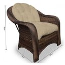 Ver imagem 2 de Conjunto de Poltronas Fibra Sintética Janaína - 4 Poltronas + 1 Mesa Centro - Tecido Duna Deserto