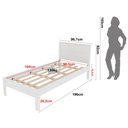 Ver imagem 4 de Cama de Solteiro Cabeceira Fechada Nogal/branco Tecnomobili Cm8004 Cor: Branco