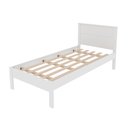 Ver imagem 2 de Cama de Solteiro Cabeceira Fechada Nogal/branco Tecnomobili Cm8004 Cor: Branco