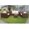 Conjunto de Sofá Fibra Sintética Quadrado Aço - 1 Sofá 2L + 2 Poltronas + 1 Mesa Centro - Tecido Dun - 2