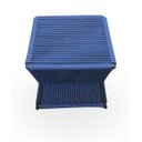 Ver imagem 2 de Conjunto em Corda Náutica Quadrado - 1 Sofá 2L + 2 Poltronas + Mesa Centro - Tecido Duna Cru