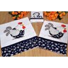 Itens para Cozinha em Patchwork - Galinha Arte & Tear Cortina de Cozinha - Bordada - 3