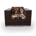 Ver imagem 5 de Conjunto de Sofá Fibra Sintética Quadrado - 1 Sofá 2L+ 2 Poltronas + 1 Mesa Centro - Tecido Revieira