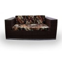 Ver imagem 2 de Conjunto de Sofá Fibra Sintética Quadrado - 1 Sofá 2L+ 2 Poltronas + 1 Mesa Centro - Tecido Revieira