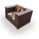 Ver imagem 6 de Conjunto de Sofá Fibra Sintética Quadrado - 1 Sofá 2L+ 2 Poltronas + 1 Mesa Centro - Tecido Revieira