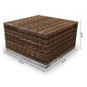 Conjunto de Sofá Fibra Sintética Quadrado - 1 Sofá 2L + 2 Poltronas + 1 Mesa Centro - Tecido Saquare - 4