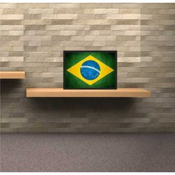 Quadro Decorativo Bandeira Do Brasil Salas Quartos Decorações Com Moldura G01 - 2