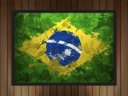 Ver imagem 2 de Quadro Decorativo Abstrato Bandeira Do Brasil Salas Quartos Decorações Com Moldura