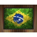 Ver imagem 2 de Quadro Decorativo Abstrato Bandeira Do Brasil Salas Quartos Decorações Com Moldura