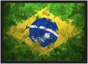 Ver imagem 1 de Quadro Decorativo Abstrato Bandeira Do Brasil Salas Quartos Decorações Com Moldura