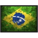 Ver imagem 1 de Quadro Decorativo Abstrato Bandeira Do Brasil Salas Quartos Decorações Com Moldura