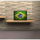 Ver imagem 3 de Quadro Decorativo Abstrato Bandeira Do Brasil Salas Quartos Decorações Com Moldura