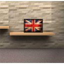 Ver imagem 2 de Quadro Decorativo Bandeira Da Inglaterra Salas Quartos Decorações Com Moldura