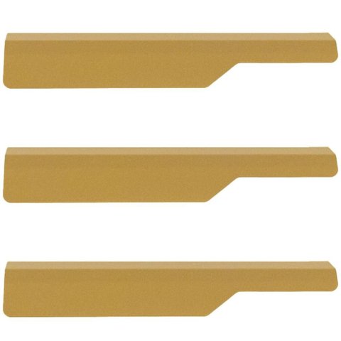 Kit 3 Puxadores Esquerdos Dourado Aço Carbono Organize Masutti 18cm Móveis Armário Porta Cozinha