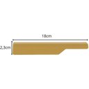 Ver imagem 3 de Kit 3 Puxadores Esquerdos Dourado Aço Carbono Organize Masutti 18cm Móveis Armário Porta Cozinha