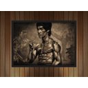 Ver imagem 4 de Quadro Decorativo Bruce Lee Decorações Com Moldura